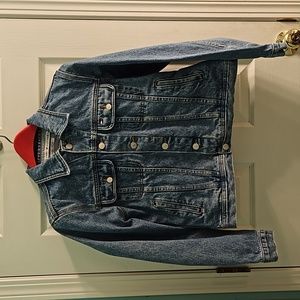 Juniors Tommy Hilfiger Vintage Denim Jacket Size LARGE